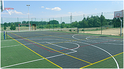 Multisport-Anlage fr Tennis und Fuball mit Bodenbelag kaufen