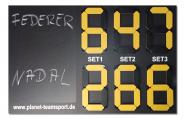 smart:score  - Tennis Anzeigetafel (28cm Ziffern) 