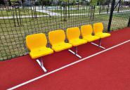 Mobile Zuschauer-Sitzbank mit Schalensitzen - 5 Sitze 