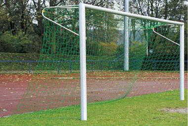 Fuballtor Alu mit Netzbgel - wei 