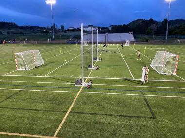 Mobile freistehende Ballfanganlage - 10m L�nge - 5m H�he 