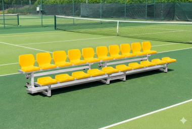 Mobile Alu-Trib�ne  - 20 Schalensitze in Wunschfarbe 