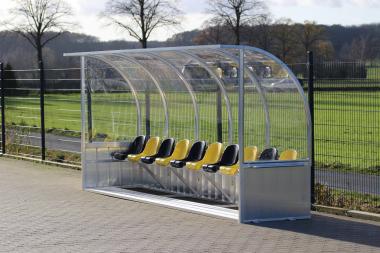 Premium Profi-Spielerkabine / Auswechselbank - 8 Sitze - tragbar - TV 