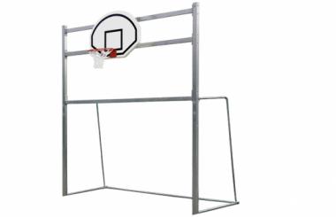 Bolzplatz-Tor (3x2m) - mit Basketballaufbau 