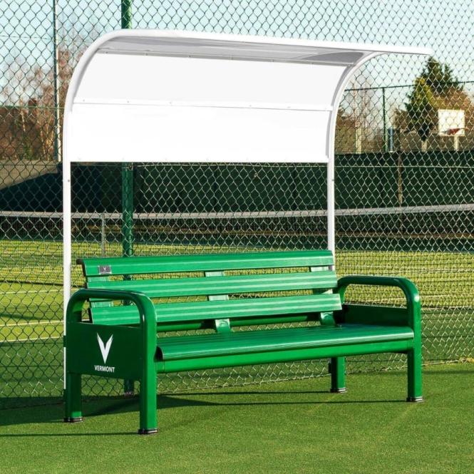 Profi Alu Sitzbank - ITF-Turnierqualit�t - mit Dach 