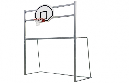 Bolzplatz-Tor (3x2m) - mit Basketballaufbau 